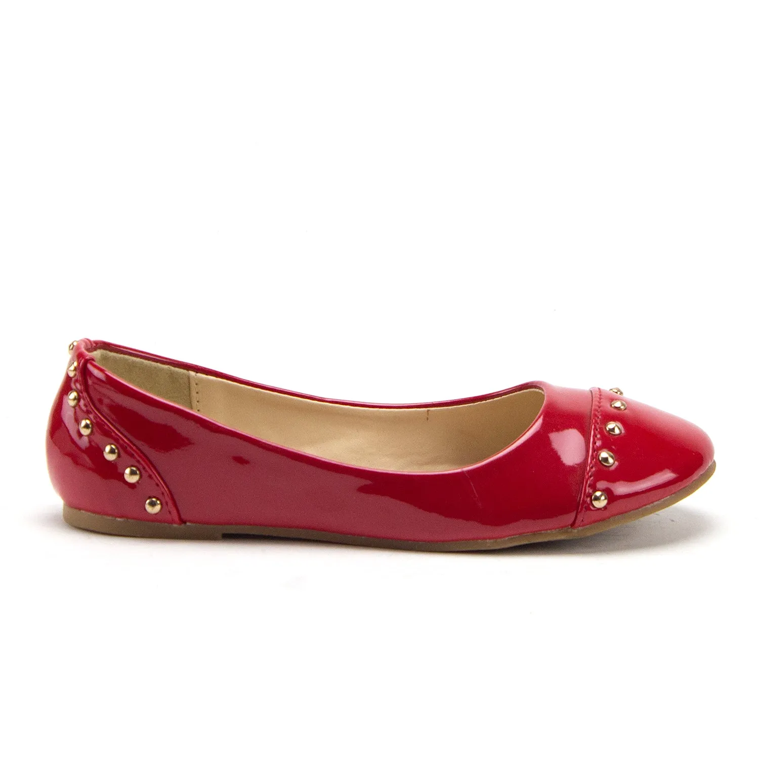 Girls Slip On Patent Leather Round Toe Ballet Flats Dress Shoes