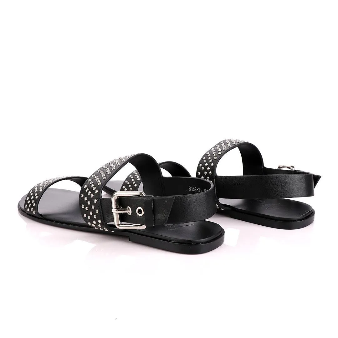 Giuseppe Zanotti Black studded Zak Sandal