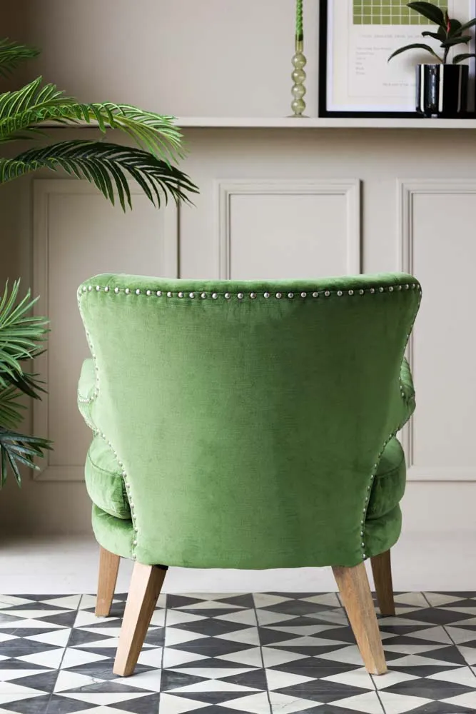 Gorgeous Green Velvet Armchair