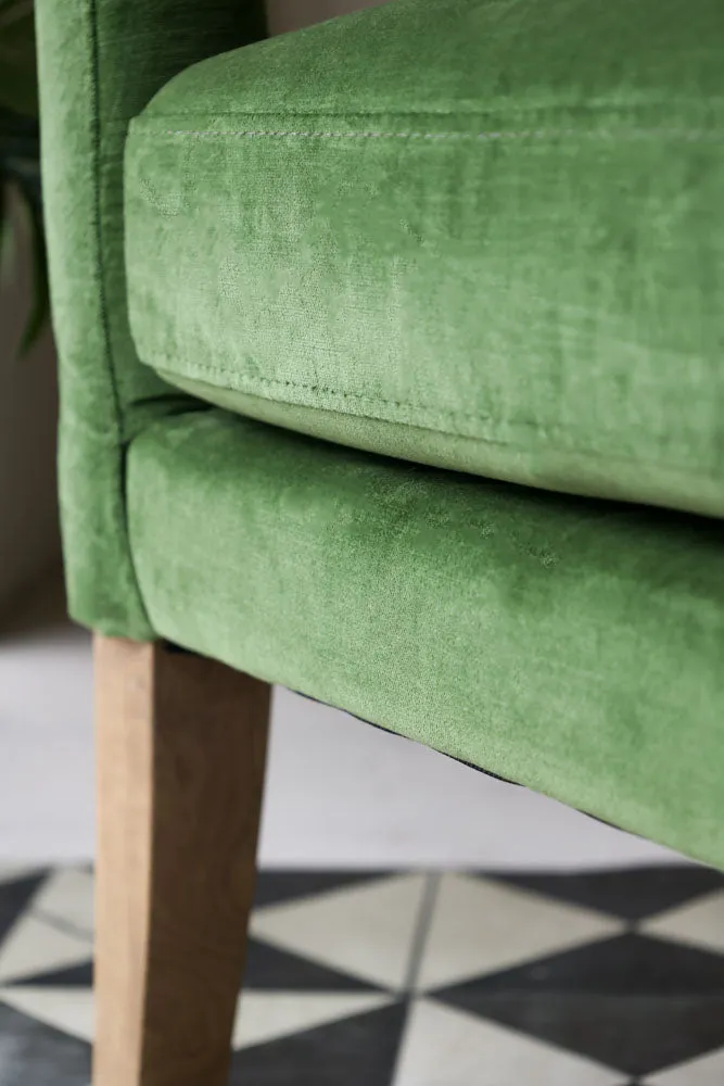 Gorgeous Green Velvet Armchair