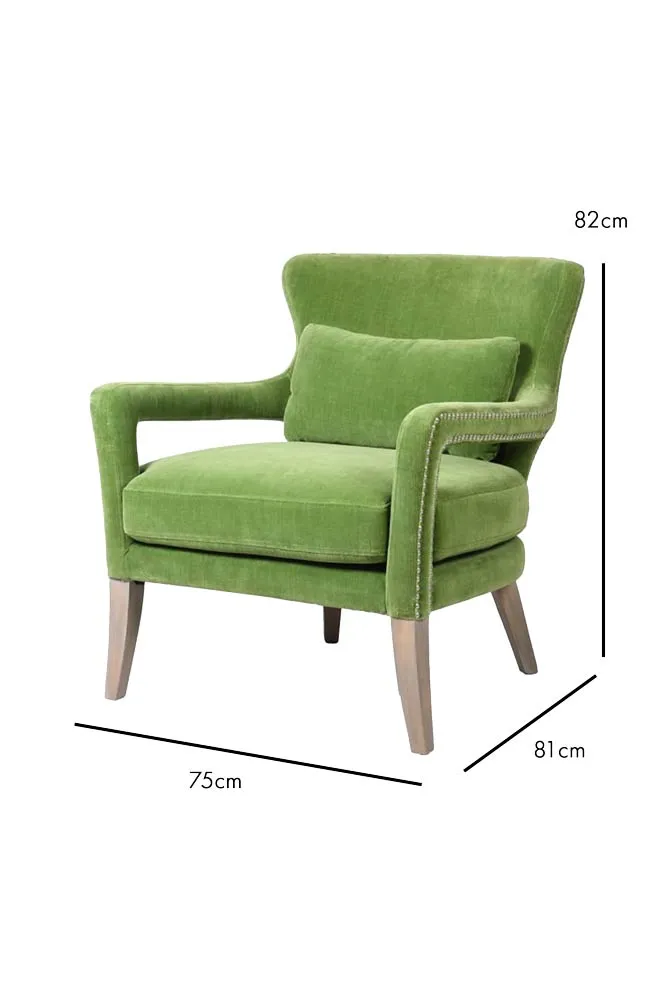 Gorgeous Green Velvet Armchair