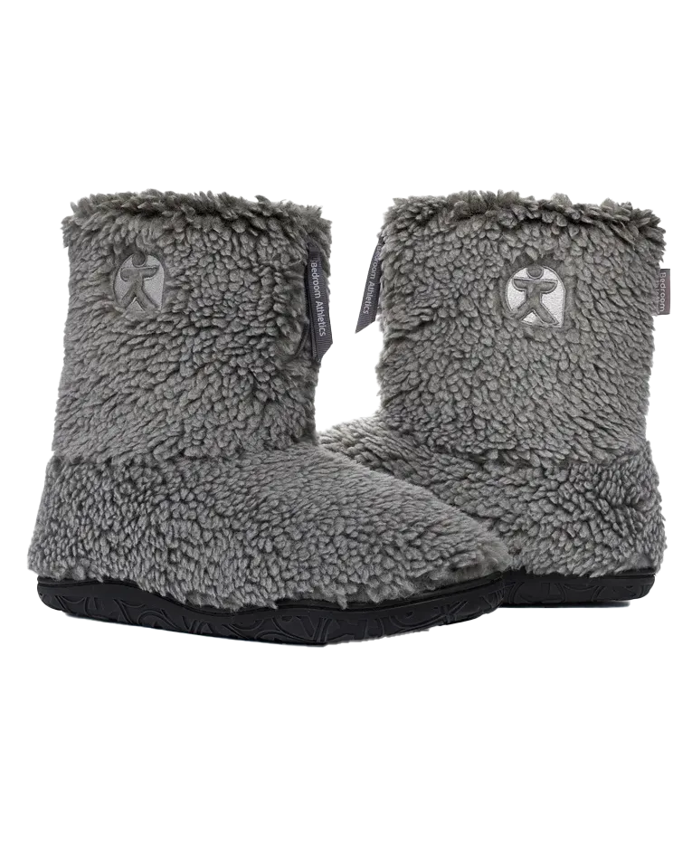 Gosling Snow Tipped Sherpa Slipper Boots in Washed Grey