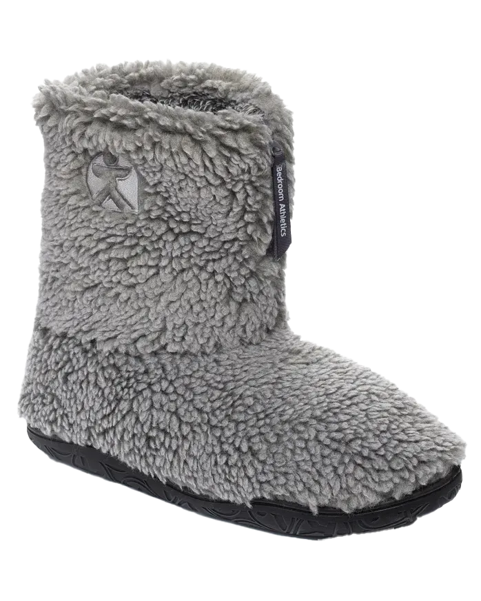 Gosling Snow Tipped Sherpa Slipper Boots in Washed Grey