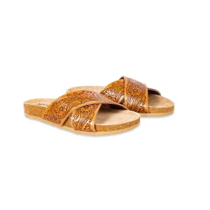 Gracie Hand-Tooled Sandals