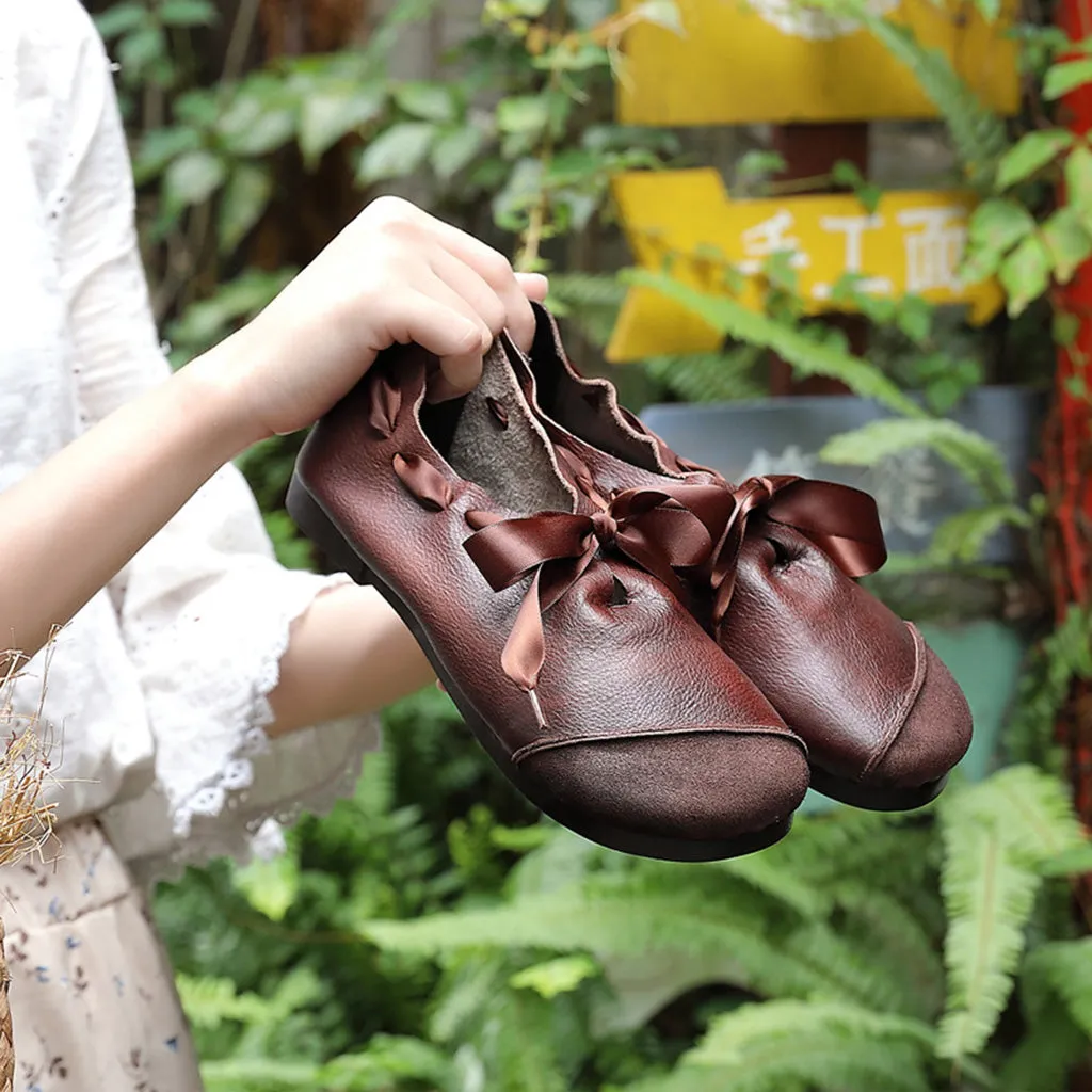 Handmade Leather Retro Casual Flat Shoes | Gift Shoes