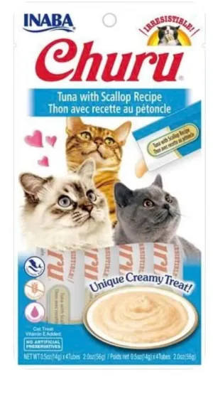 INABA Cat Churu Puree Tuna With Scallop 56G