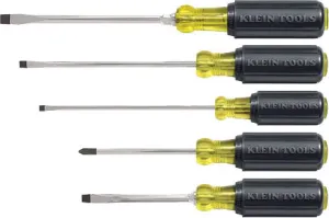 Klein 85075 5-Piece Cushion-Grip Screwdriver Set