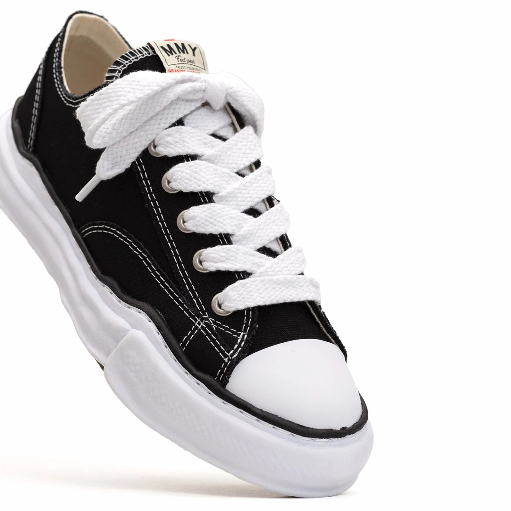 Maison MIHARA YASUHIRO "Peterson" OG Sole Canvas Low-Top Sneaker (Black)