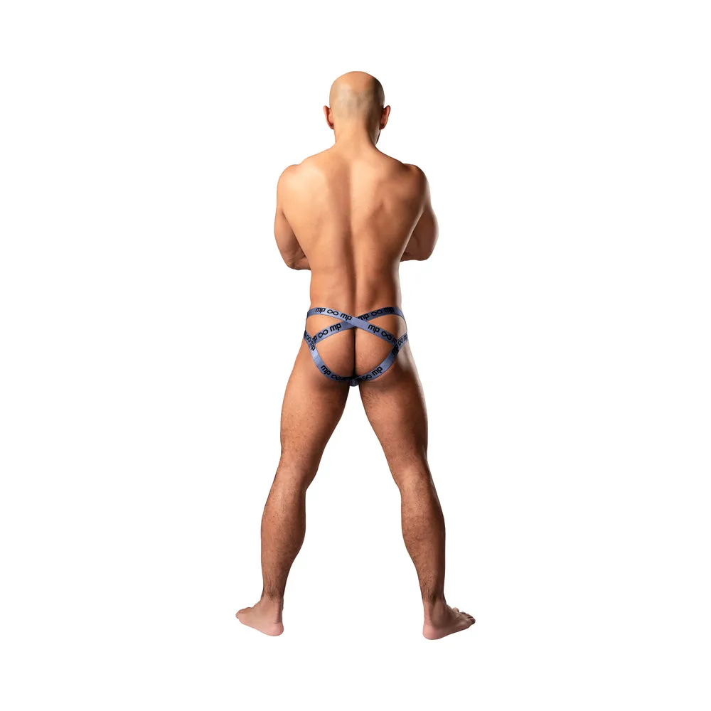 Male Power Infinite Comfort Amplifying Strappy Jock Periwinkle L/XL