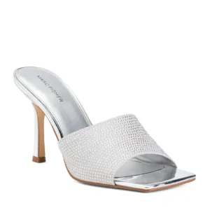 Marc Fisher Metallic Studded Heel Slide on Sandals