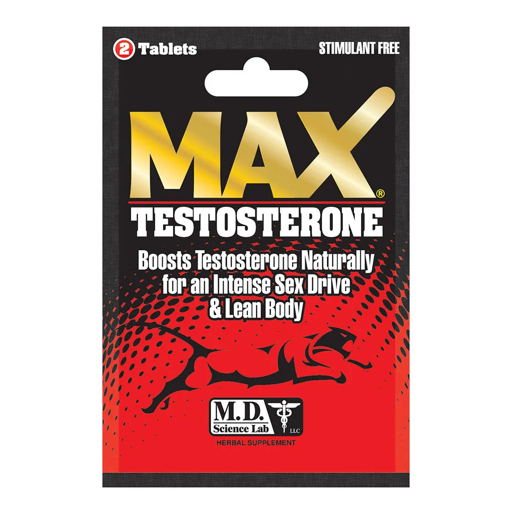 MaxTestosterone Booster Pills 2-Pack 24-Piece Display