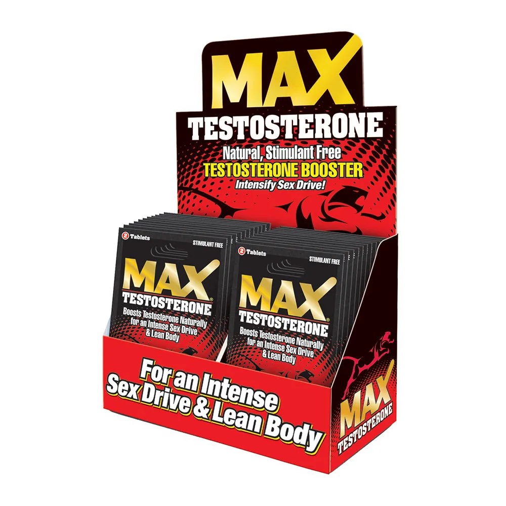 MaxTestosterone Booster Pills 2-Pack 24-Piece Display