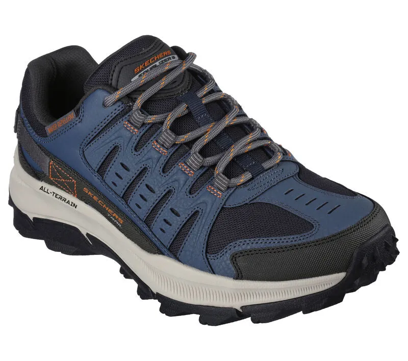 Men's Wide Fit Skechers 237501 Equalizer 5.0 Trail-Solix Walking Sneakers - Navy/Orange