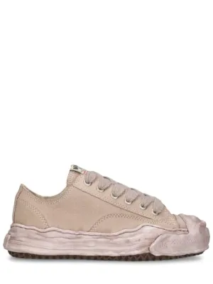 Mihara Yasuhiro   Hank canvas low top sneakers 