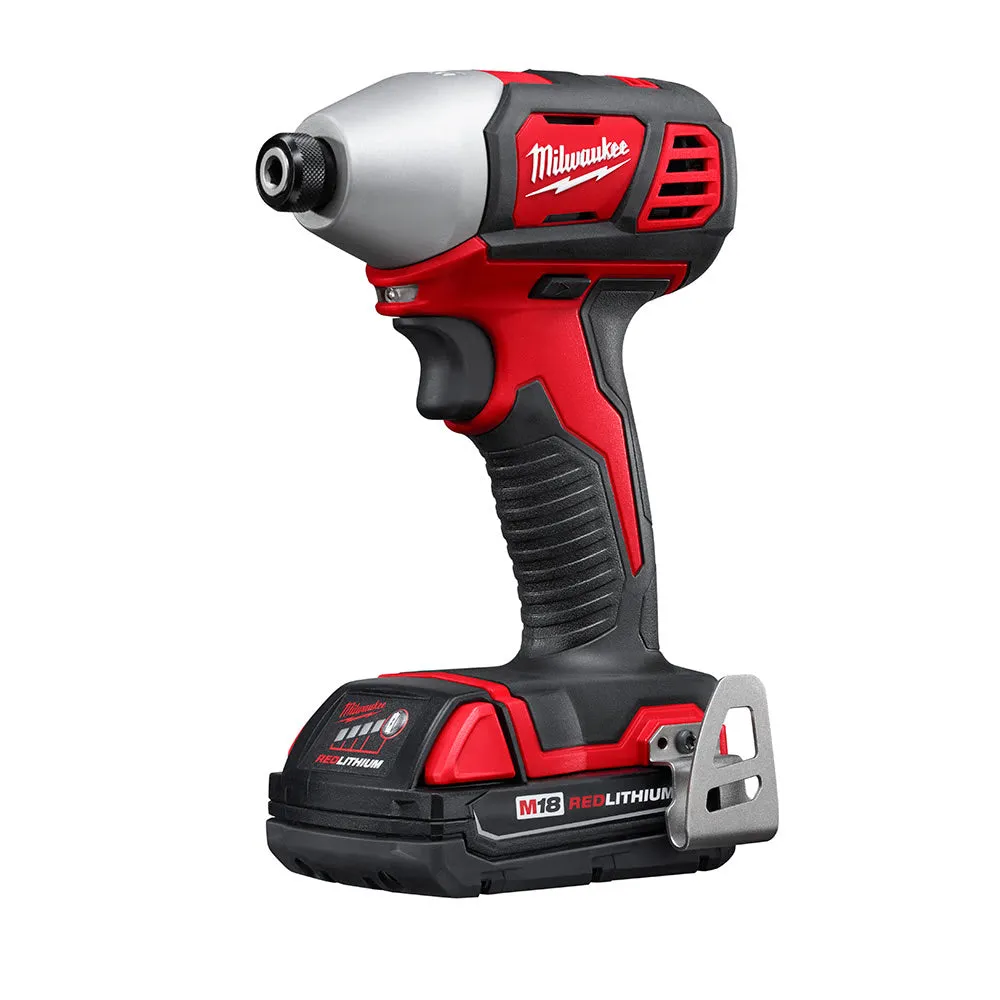 Milwaukee 2656-22CT M18 Cordless 1/4" Hex Impact Driver Tool Kit