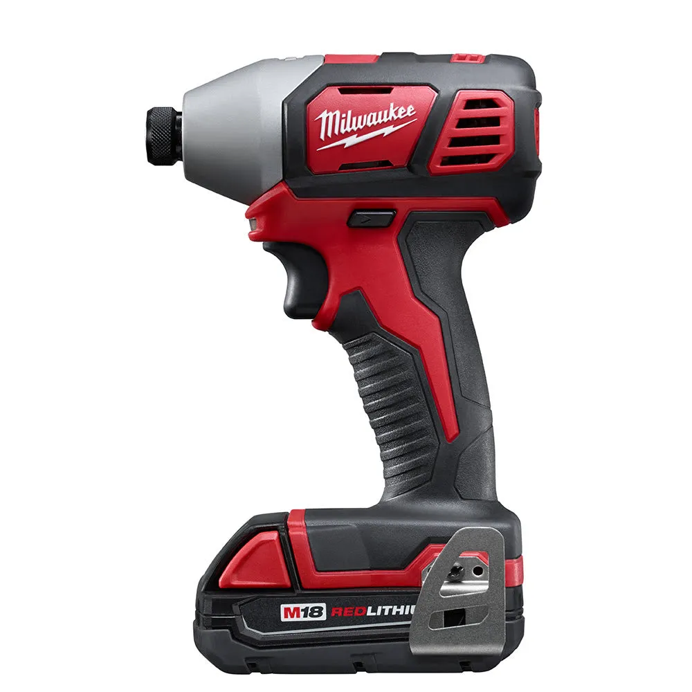 Milwaukee 2656-22CT M18 Cordless 1/4" Hex Impact Driver Tool Kit