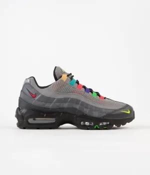 Nike Air Max 95 SE Shoes - Light Charcoal / University Red - Black