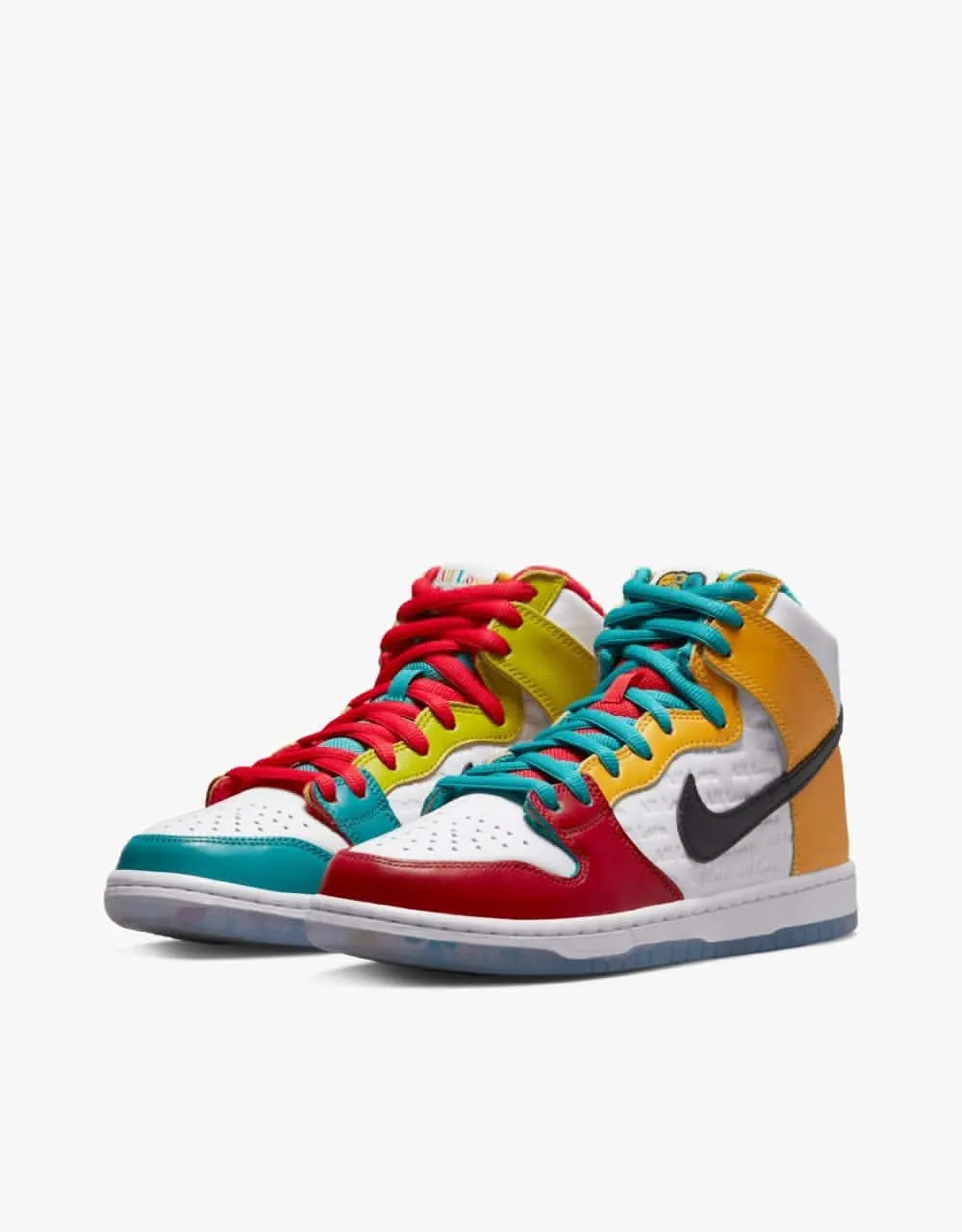 Nike SB 'froSkate' Dunk High Pro Skate Shoes - White/Metallic Gold-University Red