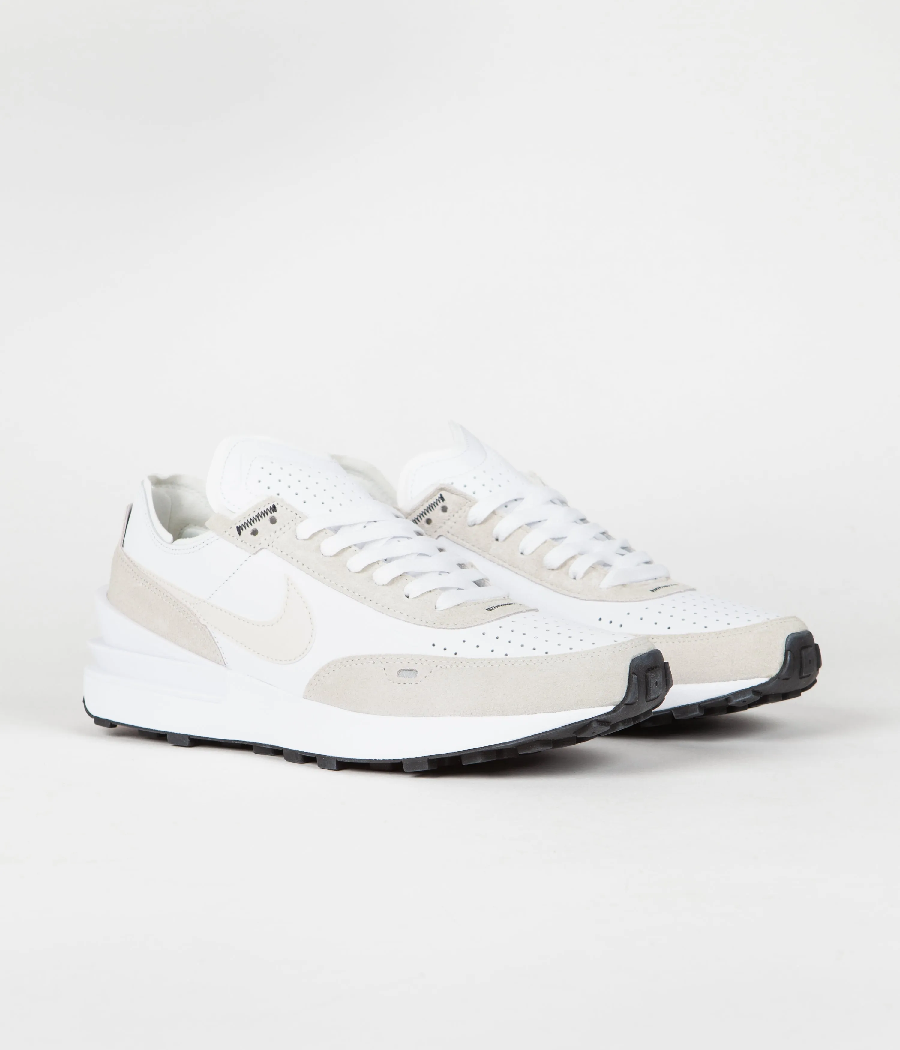 Nike Waffle One Leather Shoes - White / Phantom - Summit White - Black