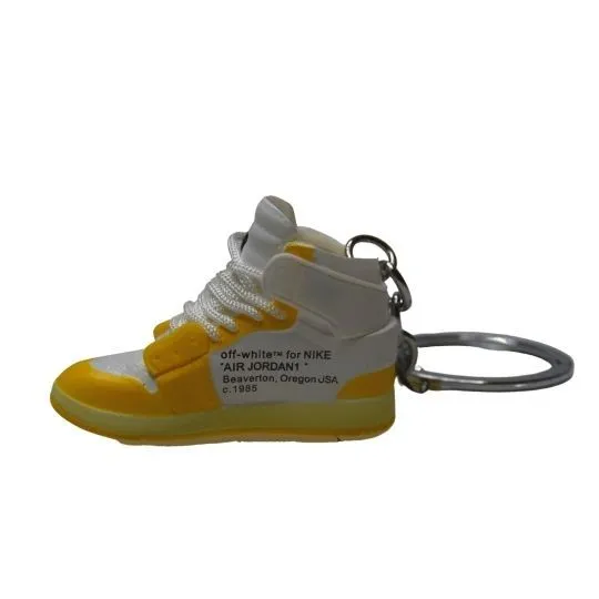 Novelty Sneaker Keyring Stocking Filler 3D Jordan 1 "Canary Yellow"