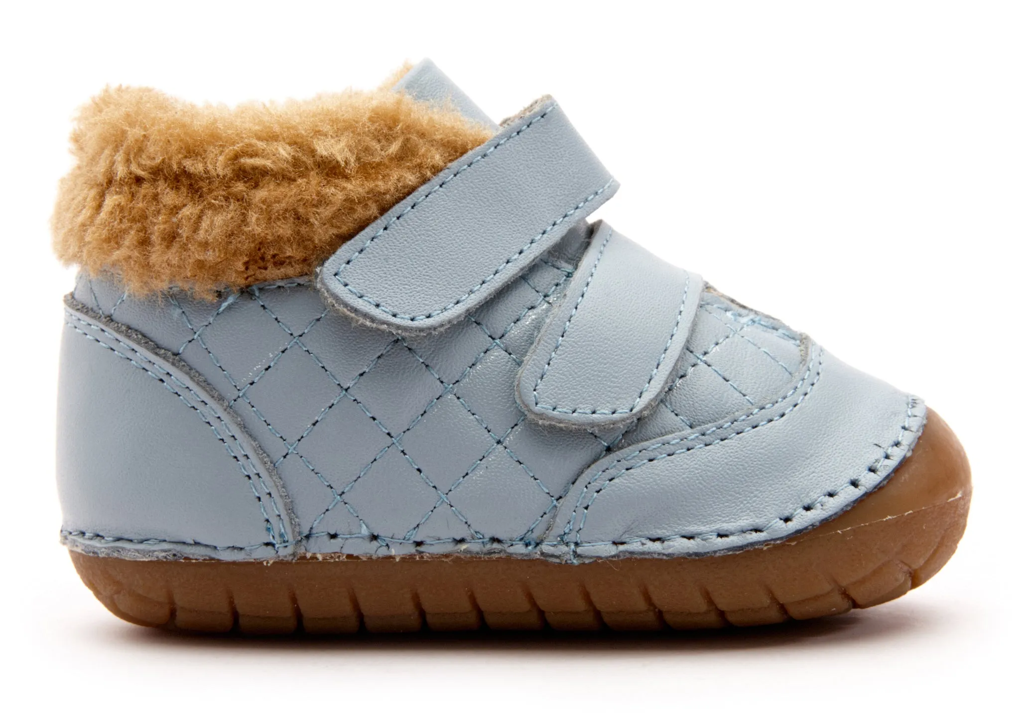 Old Soles Boy's & Girl's 4069 Quilty Bear Pave Sneaker Booties - Dusty Blue