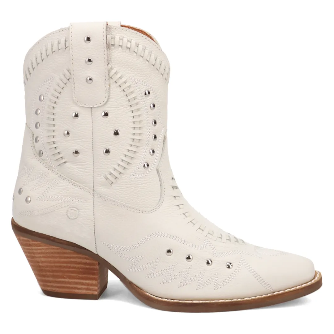 Online Exclusive | Dingo | Precious Leather Bootie in White **PREORDER