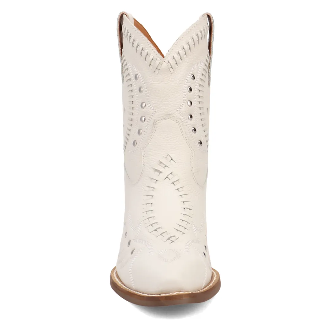 Online Exclusive | Dingo | Precious Leather Bootie in White **PREORDER