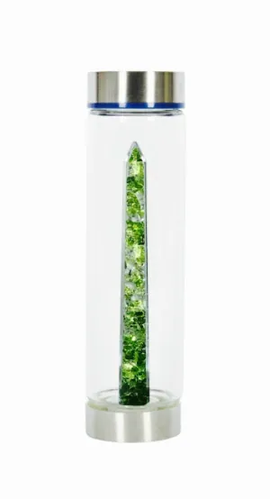 Peridot and Rock Crystal Drinking Glass Bottle