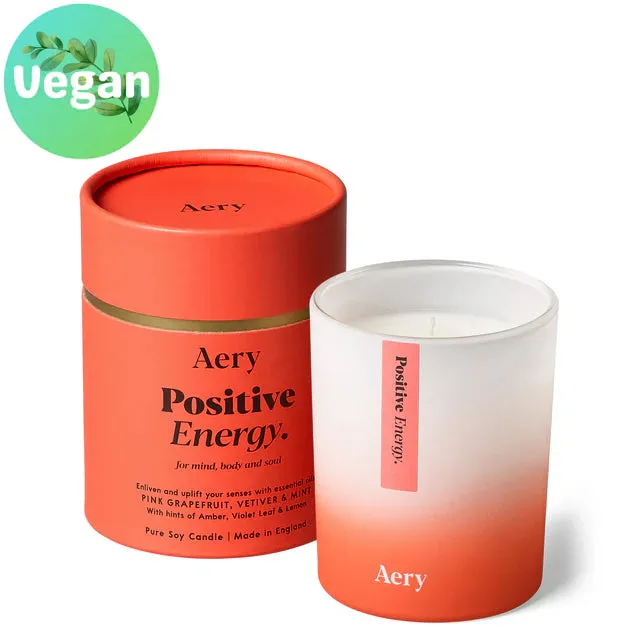 Positive Energy Scented Candle - Pink Grapefruit Vetiver and Mint - Aery Living