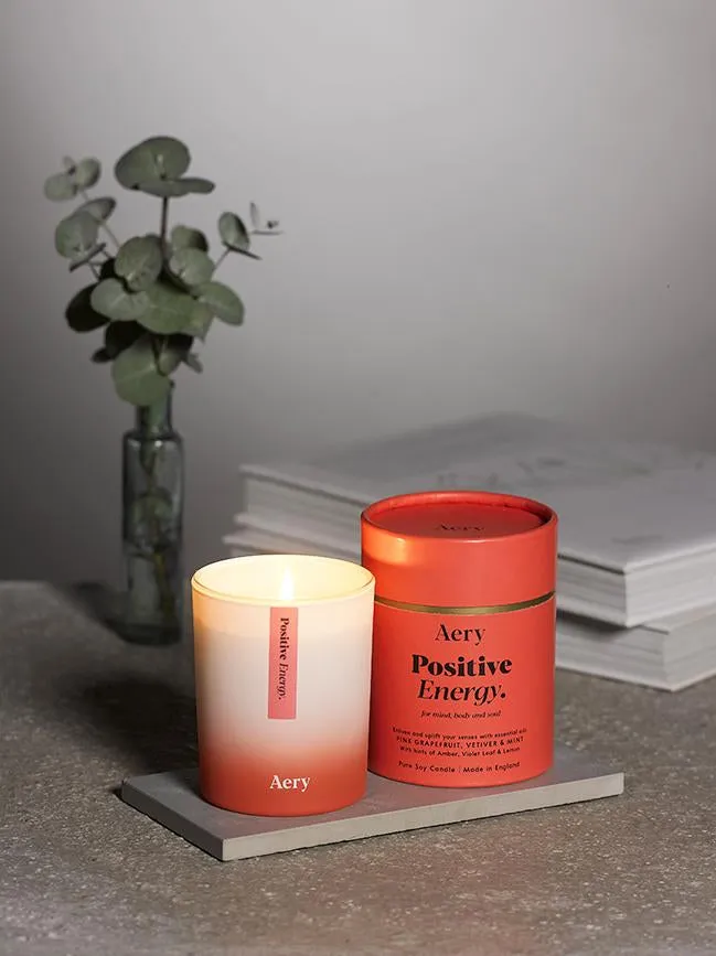 Positive Energy Scented Candle - Pink Grapefruit Vetiver and Mint - Aery Living