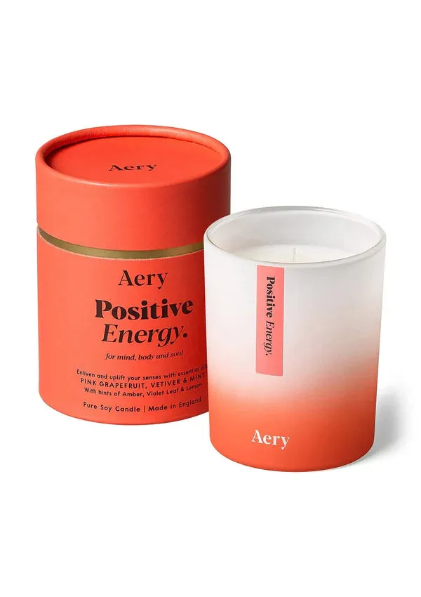 Positive Energy Scented Candle - Pink Grapefruit Vetiver and Mint - Aery Living