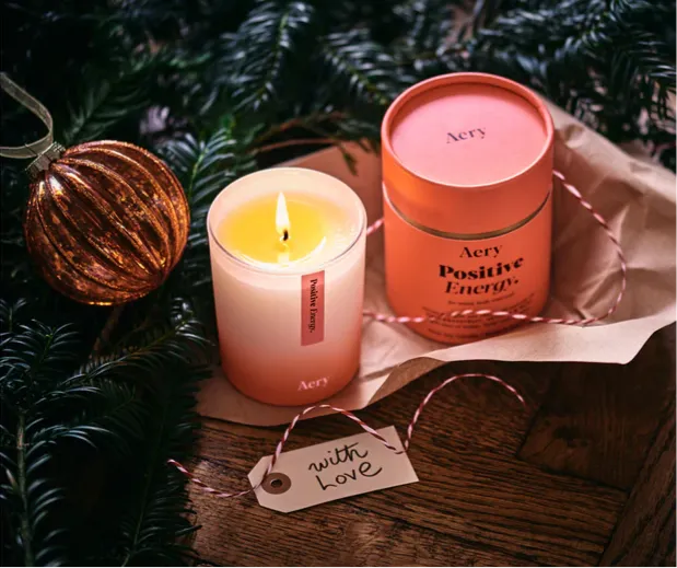 Positive Energy Scented Candle - Pink Grapefruit Vetiver and Mint - Aery Living