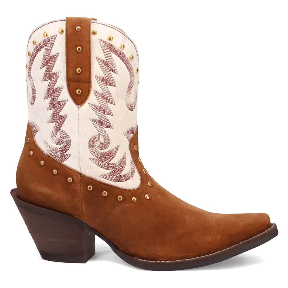 Rodeo Queen Embroidered Studded Snip Toe Cowboy Booties