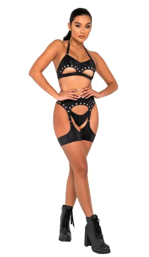 Roma Studded Garter Belt Harness - Rave & Festival Wear