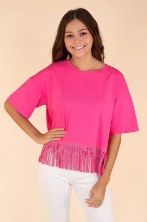 SG104 - CURVY PINK FRINGE TOP