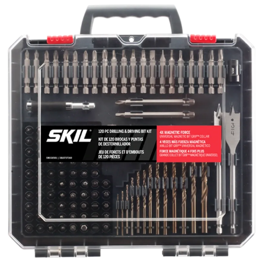 SKIL SMXS8501 120pc Drilling and Screw Driving Kit w/ Bit Grip