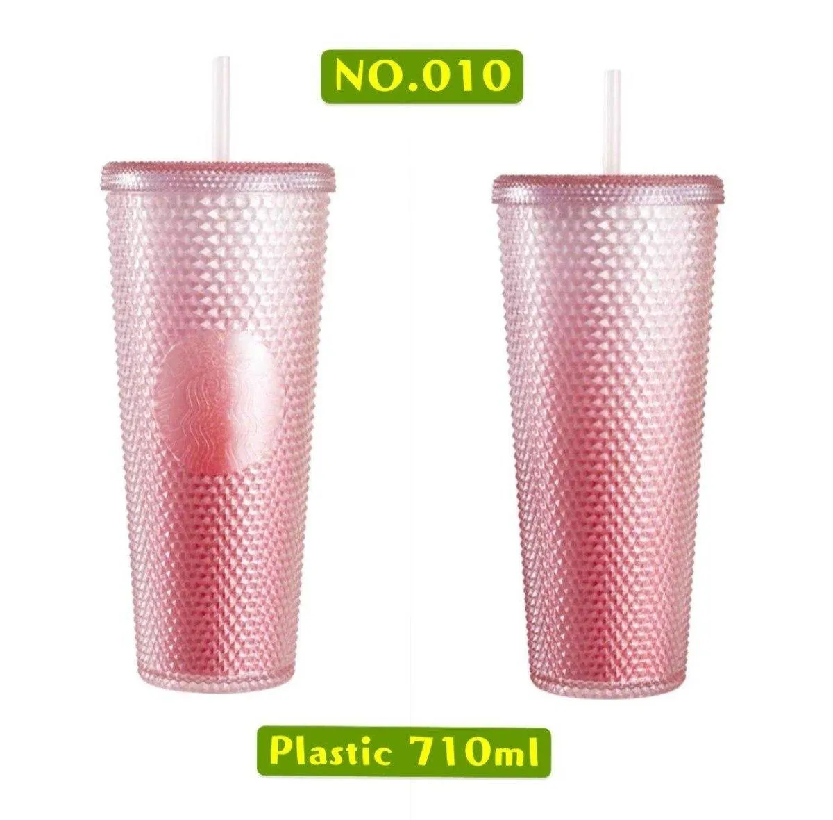 Starbucks China Ombre Peach Pink Gradient Studded Tumbler Cup