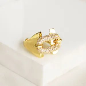 Studded Buckle Ring