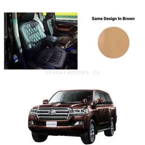 Toyota Land Cruiser Japanese Rexine Seat Covers Ferrari Design Brown - Model 2015-2021