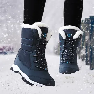 Trendy Waterproof Snow Boots With Thick Fur