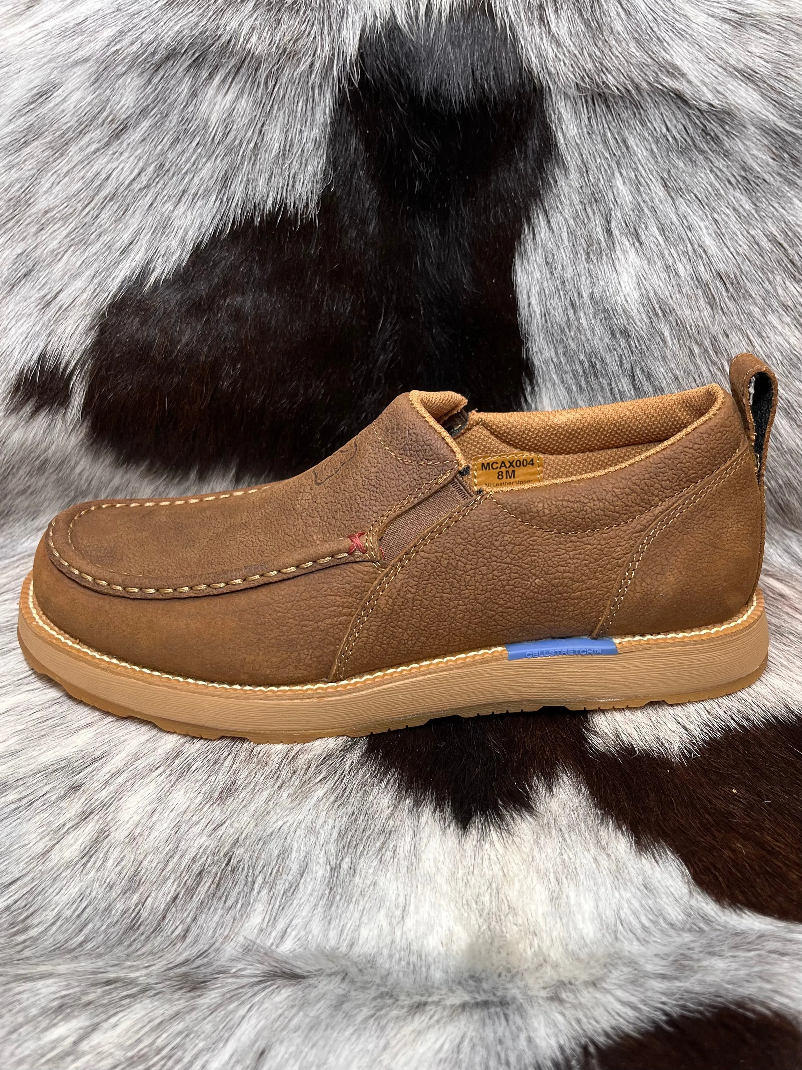 Twisted X Men’s Tawny Brown CellStretch® Driving Moc MCAX004