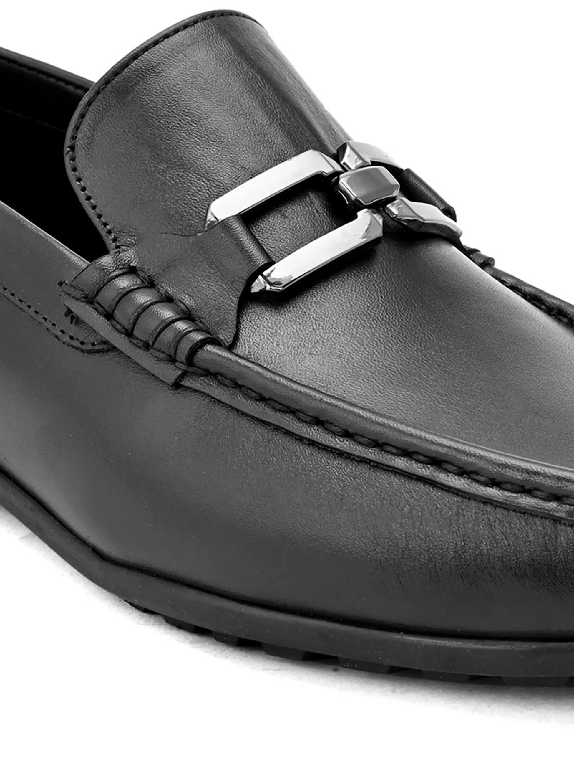 Venetto Black Driving Loafers