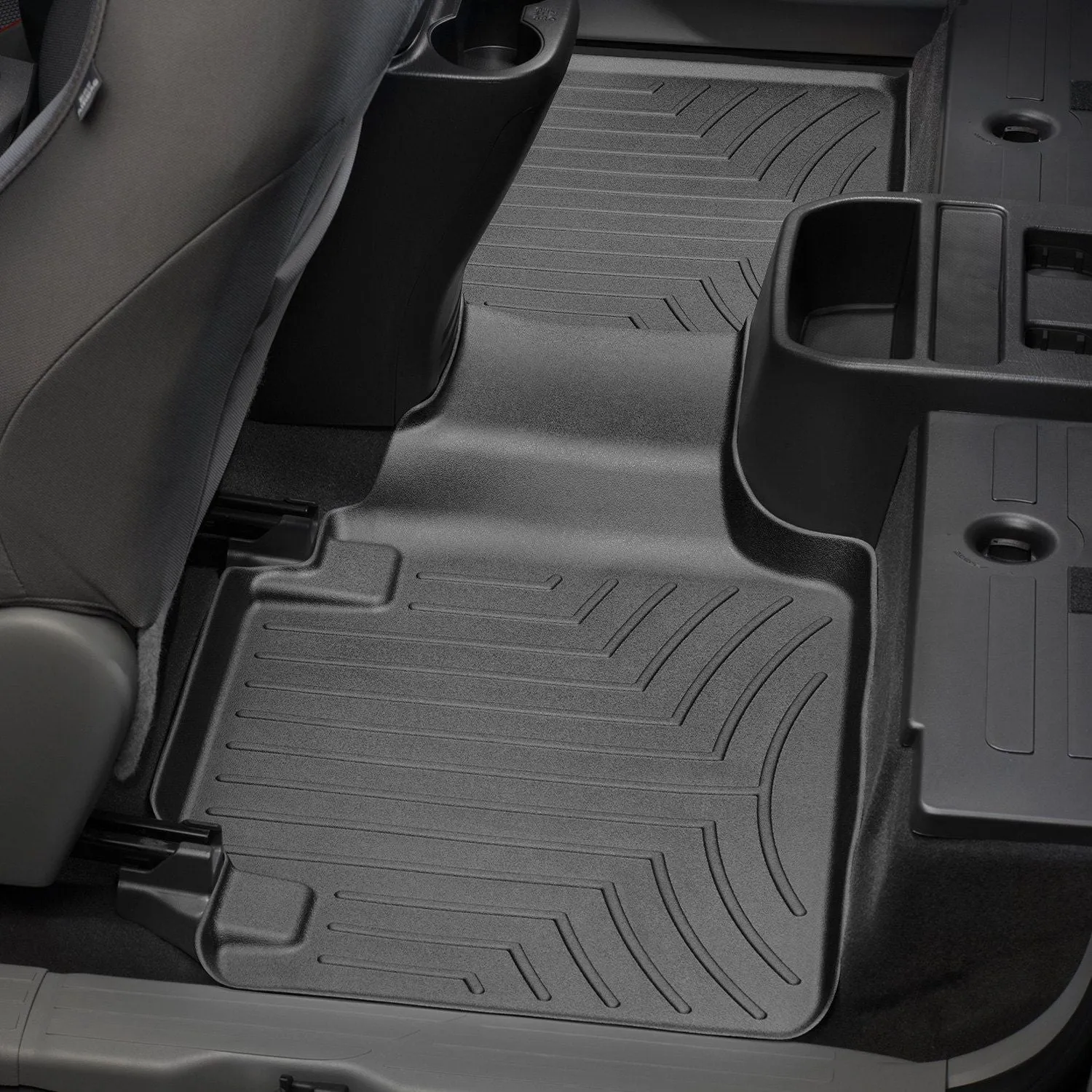 Weathertech® • 440215 • FloorLiner • Molded Floor Liners • Black • Second Row • Toyota Tacoma 12-22