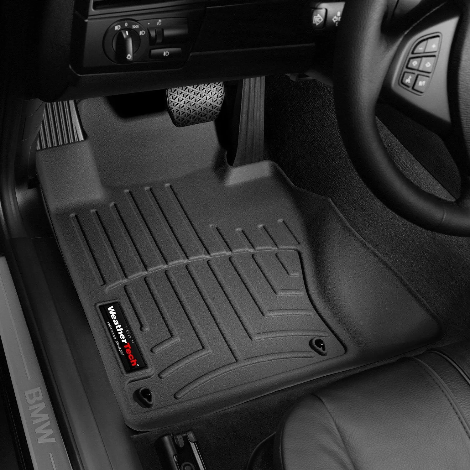 Weathertech® • 440381 • FloorLiner • Molded Floor Liners • Black • First Row • BMW X3 04-10