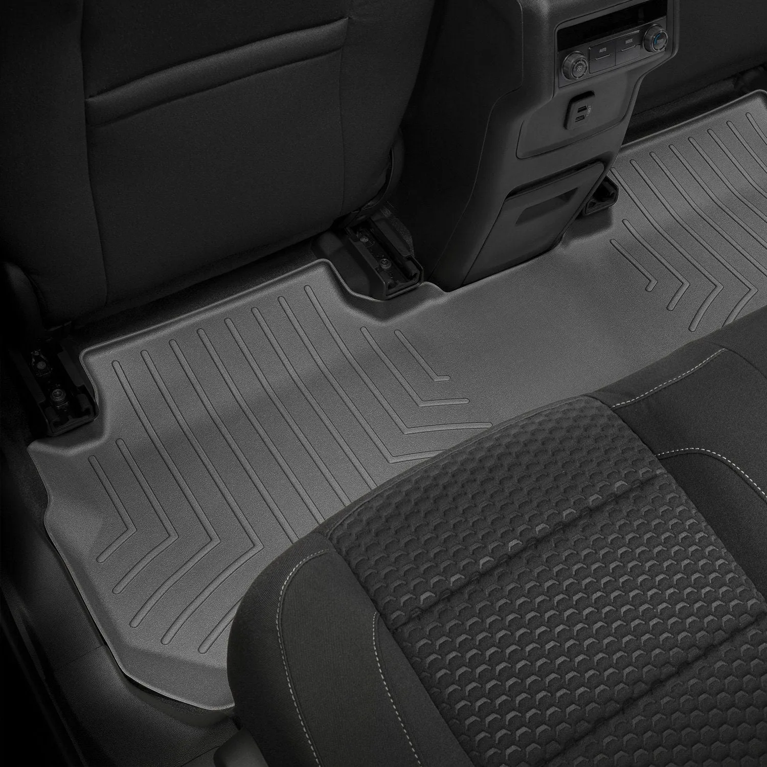 Weathertech® • 4410802 • FloorLiner • Molded Floor Liners • Black • Second Row • Chevrolet Blazer 19-23 / GMC Acadia 17-23 / Cadillac XT6 20-23