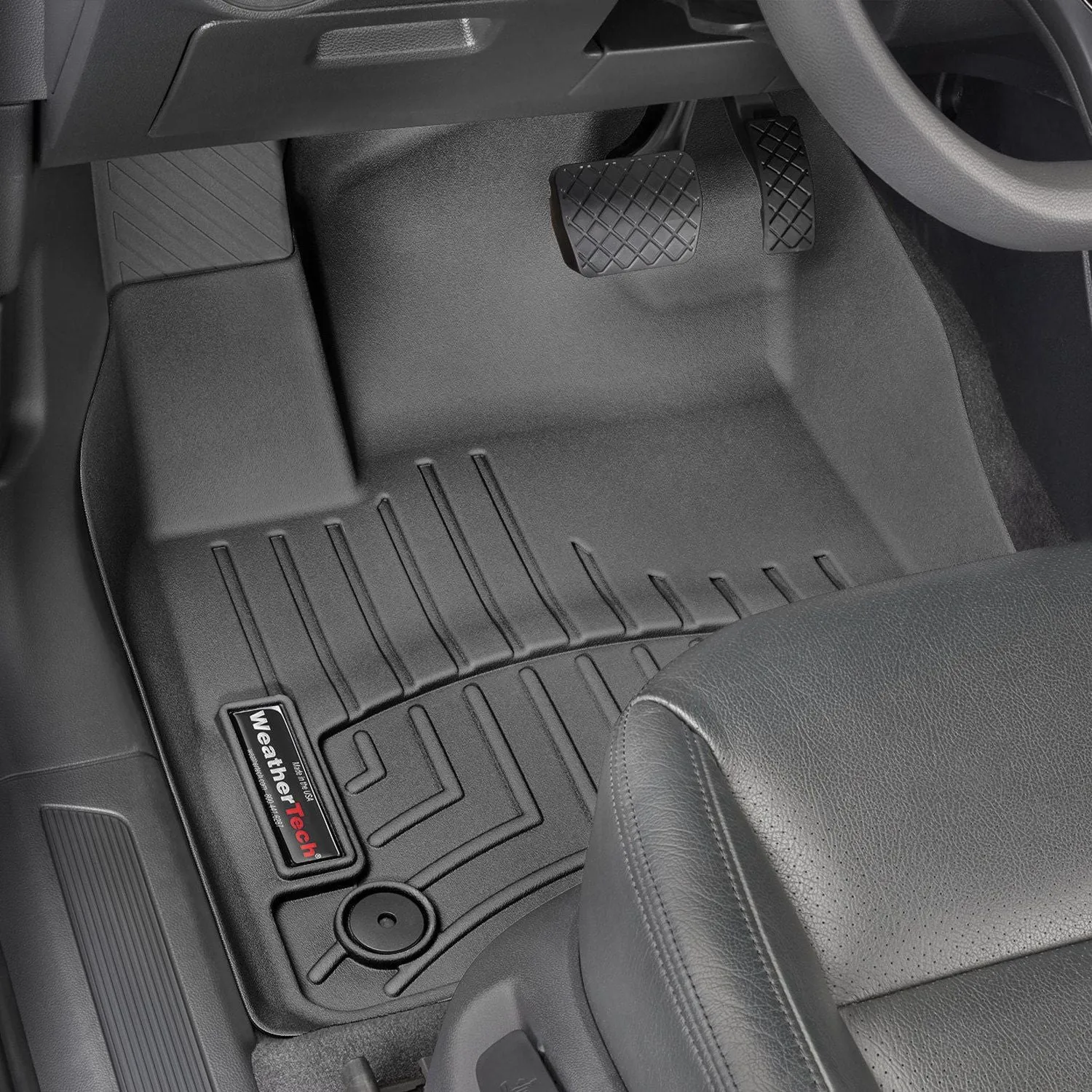 Weathertech® • 4410841 • FloorLiner • Molded Floor Liners • Black • First Row • Volkswagen Atlas (with OEM Floor pins) 18-23