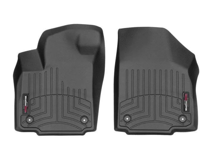 Weathertech® • 4410841 • FloorLiner • Molded Floor Liners • Black • First Row • Volkswagen Atlas (with OEM Floor pins) 18-23