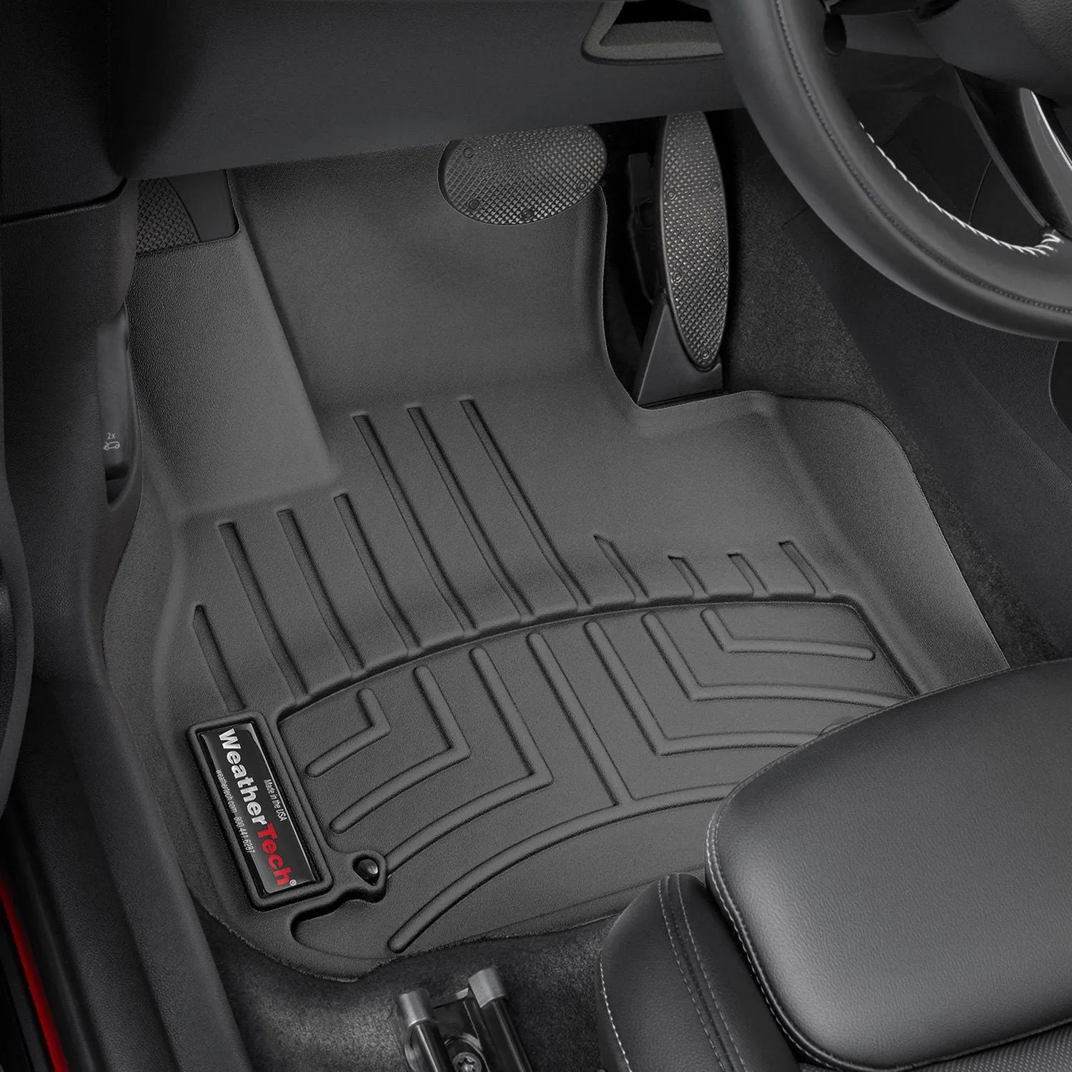 Weathertech® • 4411781 • FloorLiner • Molded Floor Liners • Black • First Row • Mini Cooper Countryman 17-22