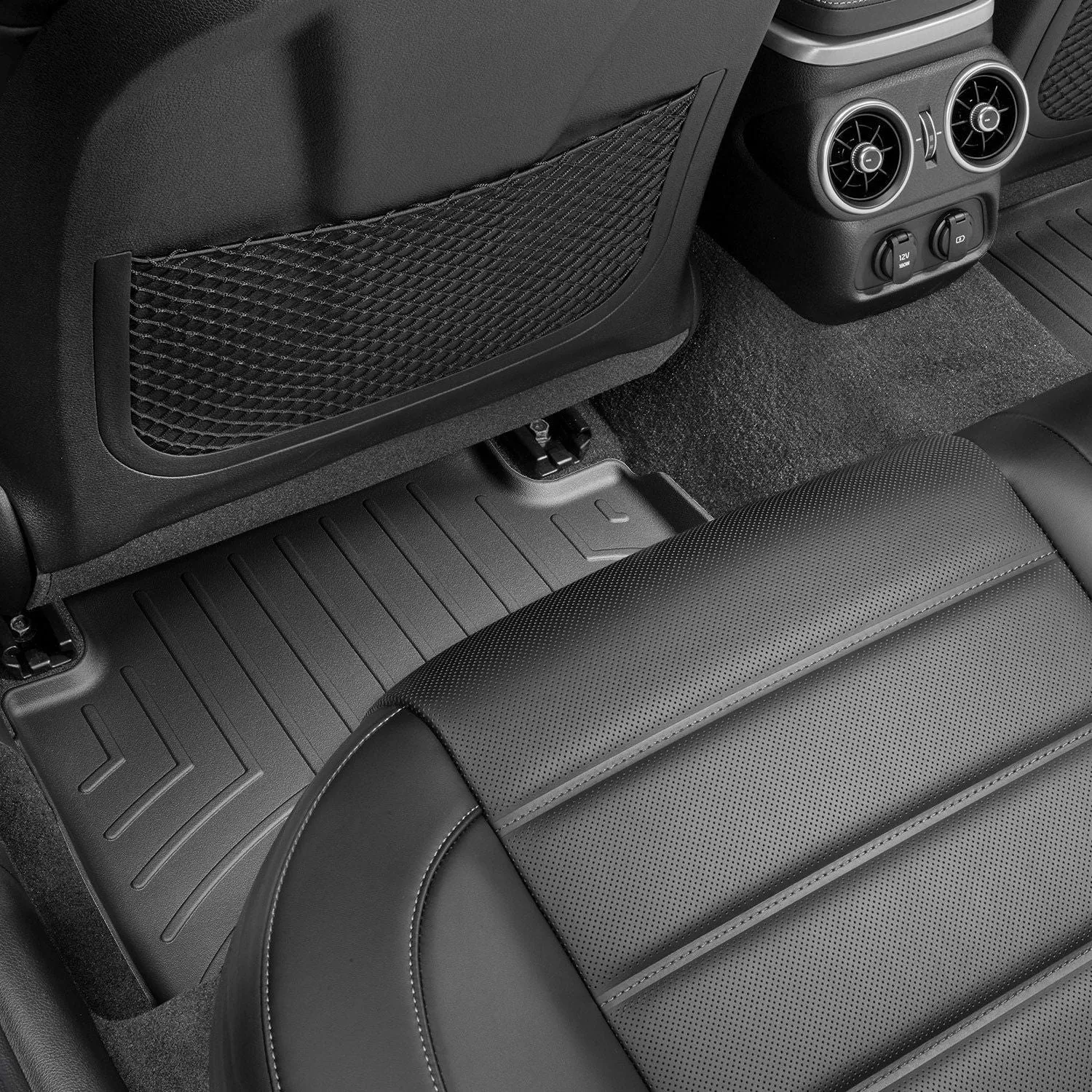 Weathertech® • 4412382 • FloorLiner • Molded Floor Liners • Black • Rear • Kia Stinger 18-23