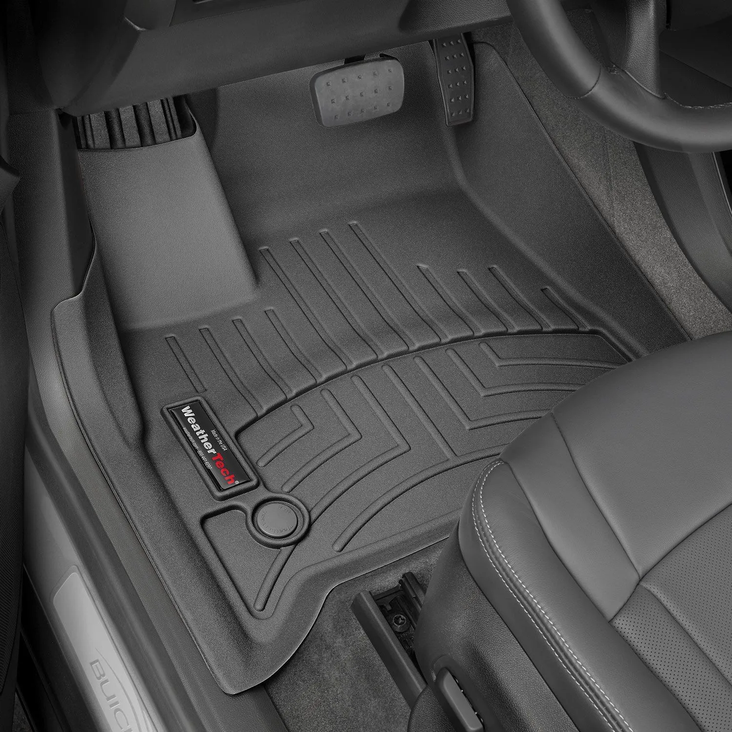 Weathertech® • 4412691 • FloorLiner • Molded Floor Liners • Black • Front • Buick Enclave 18-23